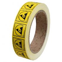 ESD Protective Symbol Label, 25mm x 25mm, Permanent