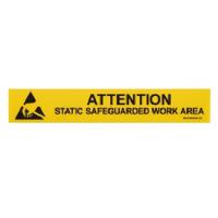 Bench Sign with ESD Protective Symbol 25mmx150mm