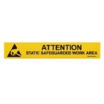 Bench Sign with ESD Protective Symbol 25mmx150mm