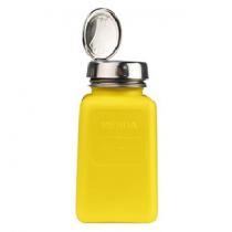 ONE TOUCH, Dissipative Yellow HDPE Bottle w/Pump, 180mL