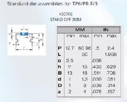 Olamef Die Assembly Stand Off 3,5mm For Leads