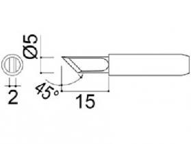 Hakko 900M Series Solder Tip, Shape K