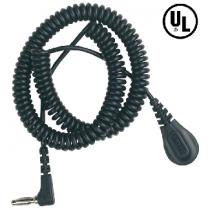 Desco Coil Cord 6FT Banana Blk angled