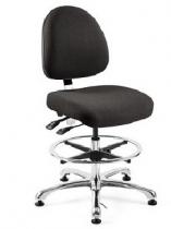 Bevco 9552L-E Black Vinyl ESD Chair with Separate Seat & Back Tilt,