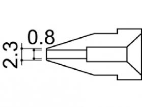 Hakko style Desoldering Nozzle, 802/808/809, 0.8MM DIA