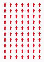 Red Identification Arrow On White Background