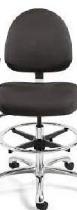 Bevco 9052L-E Black Vinyl ESD Chair with Separate Seat & Back Tilt,