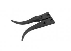 Sipel Tweezers Quick Change (TIP ONLY), Black Esd Safe, Curved Flat Tip, 120mm