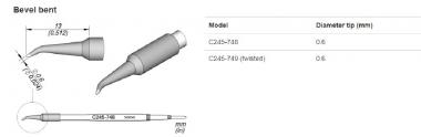 JBC Soldering Tip Cartridge Bevel bent  0.6mm