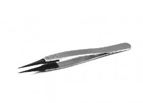 Sipel Tweezers Quick Change, Black Esd Safe, Extra Fine Tip, 0.3mm, 120mm