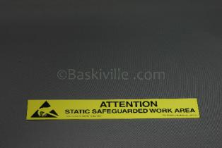 Bench Sign with ESD Protective Symbol 25mmx150mm