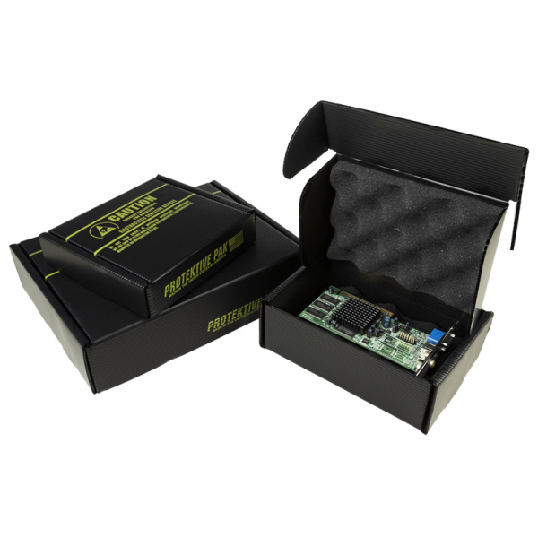Plastek Circuit Board Shipper with Black Foam, 178 x 127 x 64 MM