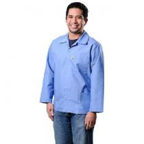 Desco Heavy Duty Cotton Poly Esd Smock, Blue, Medium