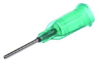 Fisnar Quantx Straight Dispensing Tip, METAL/Green, 18 Gauge, 12.7mm