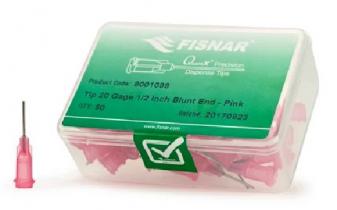 Fisnar Quantx Straight Dispensing Tip, METAL/Pink 20 Gauge, 12.7mm, Pack of 50