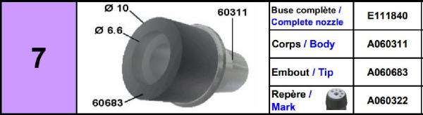 Europlacer Disc For Nozzle Code No.7