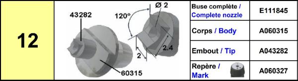 Europlacer Disc For Nozzle Code No.12