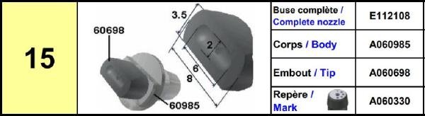 Europlacer Disc For Nozzle Code No.15