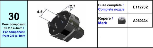 Europlacer Disc For Nozzle Code No.30