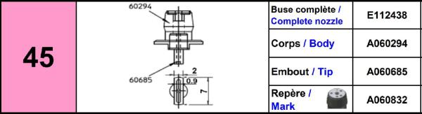 Europlacer Tip For Nozzle Code No.45