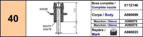 Europlacer Disc For Nozzle Code No.40