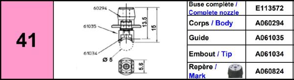 Europlacer Disc For Nozzle Code No.41