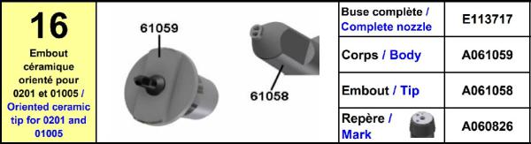 Europlacer Disc For Nozzle Code No.16