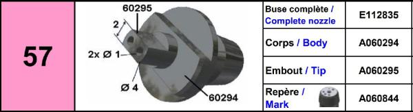 Europlacer Disc For Nozzle Code No.57