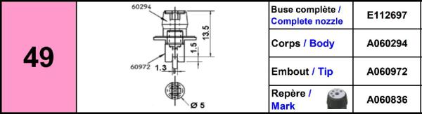 Europlacer Tip For Nozzle Code No.49