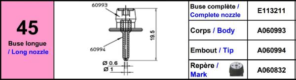 Europlacer Tip For Nozzle Code No.45