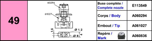 Europlacer Tip For Nozzle Code No.49