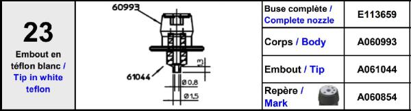 Europlacer Tip For Nozzle Code No.23