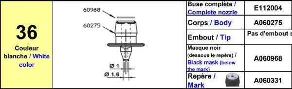 Europlacer Nozzle Complete No.36