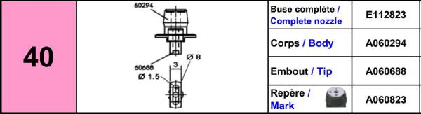 Europlacer Nozzle Complete No.40