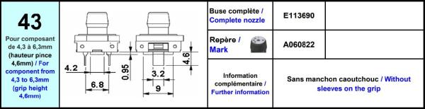 Europlacer Nozzle Complete No.43