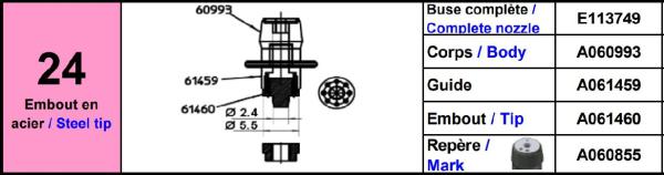 Europlacer Nozzle Complete No.24