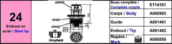 Europlacer Nozzle Complete No.24