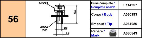Europlacer Nozzle Complete No.56