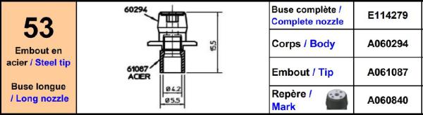 Europlacer Nozzle Complete No.53