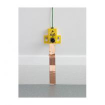 Facility Floor Earth Bracket w/ Adhesive Copper Strip