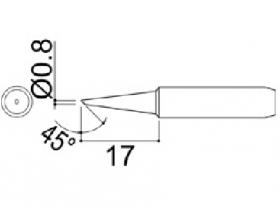 Hakko 900M Series Solder Tip, Shape 0.8C