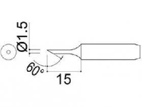 Hakko 900M Series Solder Tip, Shape 1.5C