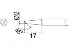 Hakko 900M Series Solder Tip, Shape 2BC(Z)