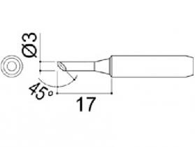 Hakko 900M Series Solder Tip, Shape 3C