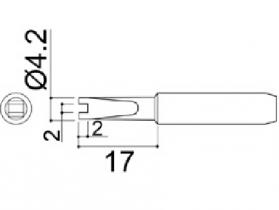 Hakko 900M Series Solder Tip, Shape Rt