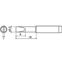Hakko 900M Series Solder Tip, Shape 5.2D