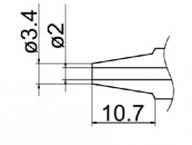 Hakko Desoldering  Nozzle 2.0mm For FM-2024