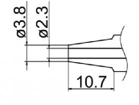 Hakko Desoldering Nozzle 2.3mm For FM-2024