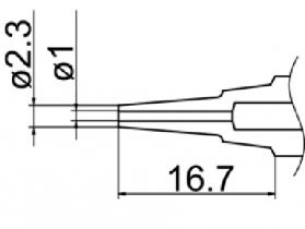 Hakko Desoldering Nozzle 1.0mm Long For FM-2024