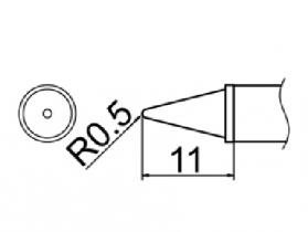 Hakko T12 Series Solder Tip, Shape 0.5WB